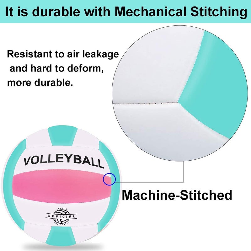 EVZOM Super Soft Volleyball Beach Volleyball Official Size 5 for Outdoor/Indoor/Pool/Gym/Training Premium Volleyballs Equipment Durability Stability Sports Ball - Image 5